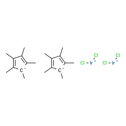ChemSpider 2D Image | Dichloroiridium(1+) 1,2,3,4,5-pentamethyl-2,4-cyclopentadienide (1:1) | C20H30Cl4Ir2