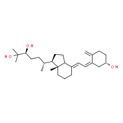 ChemSpider 2D Image | (3S,5Z,7E,14xi,20R,24S)-9,10-Secocholesta-5,7,10-triene-3,24,25-triol | C27H44O3