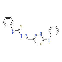 ChemSpider 2D Image | (2E)-N-Phenyl-2-{(1E)-1-[(phenylcarbamothioyl)hydrazono]-2-propanylidene}hydrazinecarbothioamide | C17H18N6S2
