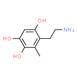 ChemSpider 2D Image | 5-(2-Aminoethyl)-6-methyl-1,2,4-benzenetriol | C9H13NO3