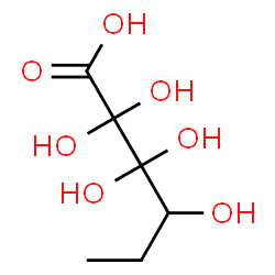 ChemSpider 2D Image | 2,2,3,3,4-Pentahydroxyhexanoic acid | C6H12O7