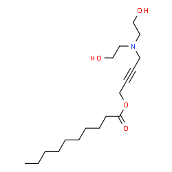 ChemSpider 2D Image | 4-[Bis(2-hydroxyethyl)amino]-2-butyn-1-yl decanoate | C18H33NO4