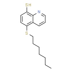 ChemSpider 2D Image | 5-(Heptylsulfanyl)-8-quinolinethiol | C16H21NS2