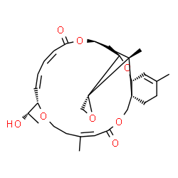 ChemSpider 2D Image | (1'R,2S,3'R,8'R,12'Z,17'S,18'Z,20'Z,24'R,25'S)-17'-[(1S)-1-Hydroxyethyl]-5',13',25'-trimethyl-11'H,22'H-spiro[oxirane-2,26'-[2,10,16,23]tetraoxatetracyclo[22.2.1.0~3,8~.0~8,25~]heptacosa[4,12,18,20]te
traene]-11',22'-dione | C29H38O8