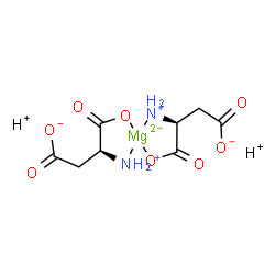 ChemSpider 2D Image | Dihydrogen bis[L-aspartato(2-)-kappa~2~N,O~1~]magnesate(2-) | C8H12MgN2O8