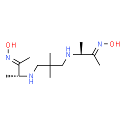 ChemSpider 2D Image | N-[(2R,3E)-3-(Hydroxyimino)-2-butanyl]-N'-[(3E)-3-(hydroxyimino)-2-butanyl]-2,2-dimethyl-1,3-propanediamine | C13H28N4O2