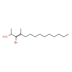 ChemSpider 2D Image | 3-Bromo-4-methyl-3-tetradecen-2-ol | C15H29BrO