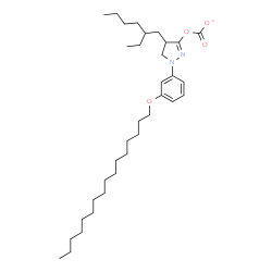 ChemSpider 2D Image | 4-(2-Ethylhexyl)-1-[3-(hexadecyloxy)phenyl]-4,5-dihydro-1H-pyrazol-3-yl carbonate | C34H57N2O4