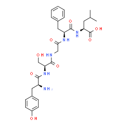 ChemSpider 2D Image | L-Tyrosyl-L-serylglycyl-L-phenylalanyl-L-leucine | C29H39N5O8