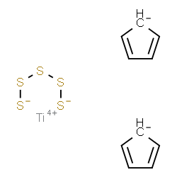 ChemSpider 2D Image | Titanium(4+) 2,4-cyclopentadienide pentasulfane-1,5-diide (1:2:1) | C10H10S5Ti