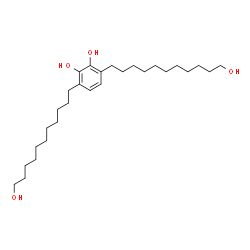 ChemSpider 2D Image | 3,6-Bis(11-hydroxyundecyl)-1,2-benzenediol | C28H50O4