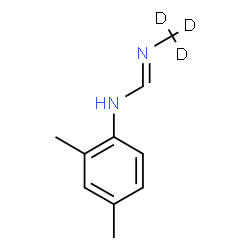 ChemSpider 2D Image | N-(2,4-Dimethylphenyl)-N'-(~2~H_3_)methylimidoformamide | C10H11D3N2