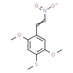 ChemSpider 2D Image | 1,4-Dimethoxy-2-(methylsulfanyl)-5-(2-nitrovinyl)benzene | C11H13NO4S