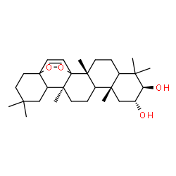 ChemSpider 2D Image | (2R,7R,8R,10S,14S)-2,6,6,10,14,17,17-Heptamethyl-21,22-dioxahexacyclo[18.2.2.0~1,14~.0~2,11~.0~5,10~.0~15,20~]tetracos-23-ene-7,8-diol | C29H46O4
