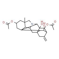ChemSpider 2D Image | 11,14-Dihydroxyhetisan-2,13-diyl diacetate | C24H31NO6