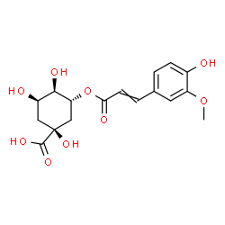 ChemSpider 2D Image | (1S,3R,4R,5R)-1,3,4-Trihydroxy-5-{[3-(4-hydroxy-3-methoxyphenyl)acryloyl]oxy}cyclohexanecarboxylic acid | C17H20O9