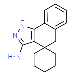 ChemSpider 2D Image | 1,5-Dihydrospiro[benzo[g]indazole-4,1'-cyclohexan]-3-amine | C16H19N3