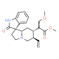 ChemSpider 2D Image | Methyl (20alpha)-17-methoxy-2-oxocorynoxa-16,18-dien-16-carboxylate | C22H26N2O4