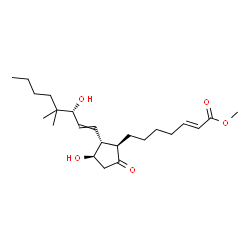 ChemSpider 2D Image | Methyl (2E,11alpha,15R)-11,15-dihydroxy-16,16-dimethyl-9-oxoprosta-2,13-dien-1-oate | C23H38O5