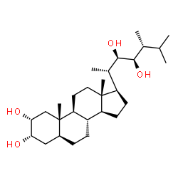 ChemSpider 2D Image | (2alpha,3alpha,5alpha,22R,23R)-Ergostane-2,3,22,23-tetrol | C28H50O4