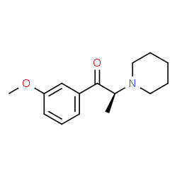 ChemSpider 2D Image | (2S)-1-(3-Methoxyphenyl)-2-(1-piperidinyl)-1-propanone | C15H21NO2