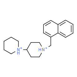 ChemSpider 2D Image | 1'-(1-Naphthylmethyl)-1,4'-bipiperidinium | C21H30N2