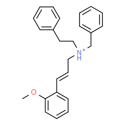 ChemSpider 2D Image | (2E)-N-Benzyl-3-(2-methoxyphenyl)-N-(2-phenylethyl)-2-propen-1-aminium | C25H28NO