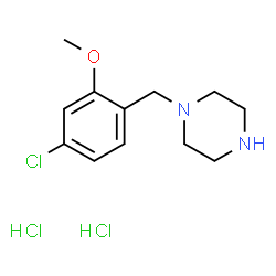 ChemSpider 2D Image | 1-(4-Chloro-2-methoxybenzyl)piperazine dihydrochloride | C12H19Cl3N2O