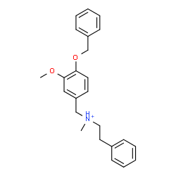 ChemSpider 2D Image | N-[4-(Benzyloxy)-3-methoxybenzyl]-N-methyl-2-phenylethanaminium | C24H28NO2