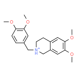 ChemSpider 2D Image | 2-(3,4-Dimethoxybenzyl)-6,7-dimethoxy-1,2,3,4-tetrahydroisoquinolinium | C20H26NO4