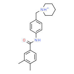 ChemSpider 2D Image | 1-{4-[(3,4-Dimethylbenzoyl)amino]benzyl}piperidinium | C21H27N2O