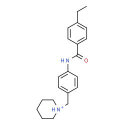 ChemSpider 2D Image | 1-{4-[(4-Ethylbenzoyl)amino]benzyl}piperidinium | C21H27N2O