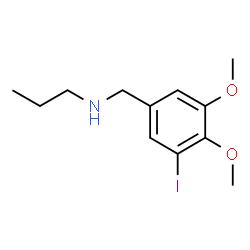 ChemSpider 2D Image | N-(3-Iodo-4,5-dimethoxybenzyl)-1-propanamine | C12H18INO2