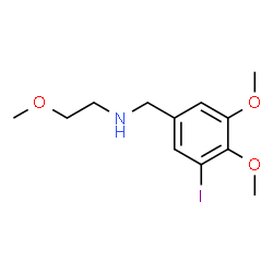 ChemSpider 2D Image | N-(3-Iodo-4,5-dimethoxybenzyl)-2-methoxyethanamine | C12H18INO3
