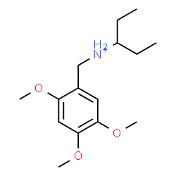 ChemSpider 2D Image | N-(2,4,5-Trimethoxybenzyl)-3-pentanaminium | C15H26NO3