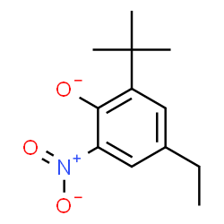 ChemSpider 2D Image | 4-Ethyl-2-(2-methyl-2-propanyl)-6-nitrophenolate | C12H16NO3