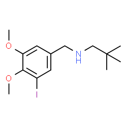 ChemSpider 2D Image | N-(3-Iodo-4,5-dimethoxybenzyl)-2,2-dimethyl-1-propanamine | C14H22INO2