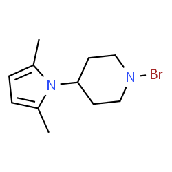 ChemSpider 2D Image | 1-Bromo-4-(2,5-dimethyl-1H-pyrrol-1-yl)piperidine | C11H17BrN2