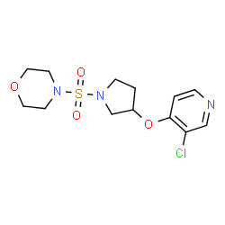 ChemSpider 2D Image | 4-({3-[(3-Chloro-4-pyridinyl)oxy]-1-pyrrolidinyl}sulfonyl)morpholine | C13H18ClN3O4S