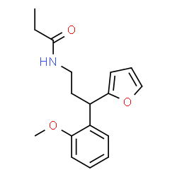 ChemSpider 2D Image | N-[3-(2-Furyl)-3-(2-methoxyphenyl)propyl]propanamide | C17H21NO3