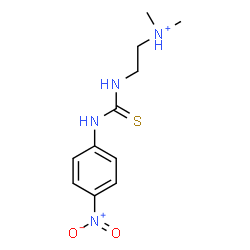 ChemSpider 2D Image | N,N-Dimethyl-2-{[(4-nitrophenyl)carbamothioyl]amino}ethanaminium | C11H17N4O2S