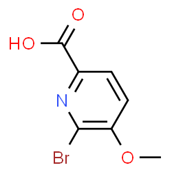 ChemSpider 2D Image | 2-Bromo-3-methoxypyridine-6-carboxylic acid | C7H6BrNO3