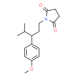 ChemSpider 2D Image | 1-[3-(4-Methoxyphenyl)-4-methylpentyl]-2,5-pyrrolidinedione | C17H23NO3