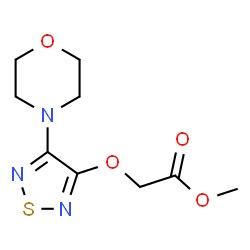ChemSpider 2D Image | Methyl {[4-(4-morpholinyl)-1,2,5-thiadiazol-3-yl]oxy}acetate | C9H13N3O4S