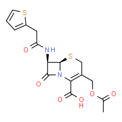 ChemSpider 2D Image | Cefalotin | C16H16N2O6S2