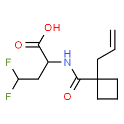 ChemSpider 2D Image | 2-{[(1-Allylcyclobutyl)carbonyl]amino}-4,4-difluorobutanoic acid | C12H17F2NO3
