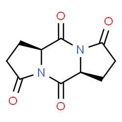 ChemSpider 2D Image | (5aS,10aS)-Tetrahydrodipyrrolo[1,2-a:1',2'-d]pyrazine-3,5,8,10(2H,5aH)-tetraone | C10H10N2O4