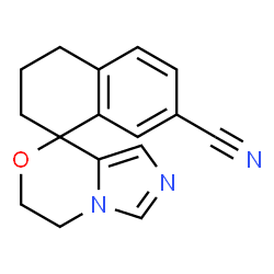 ChemSpider 2D Image | 3',4',5,6-Tetrahydro-2'H-spiro[imidazo[5,1-c][1,4]oxazine-8,1'-naphthalene]-7'-carbonitrile | C16H15N3O