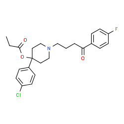 ChemSpider 2D Image | 4-(4-Chlorophenyl)-1-[4-(4-fluorophenyl)-4-oxobutyl]-4-piperidinyl propionate | C24H27ClFNO3