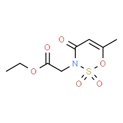 ChemSpider 2D Image | Ethyl (6-methyl-2,2-dioxido-4-oxo-1,2,3-oxathiazin-3(4H)-yl)acetate | C8H11NO6S